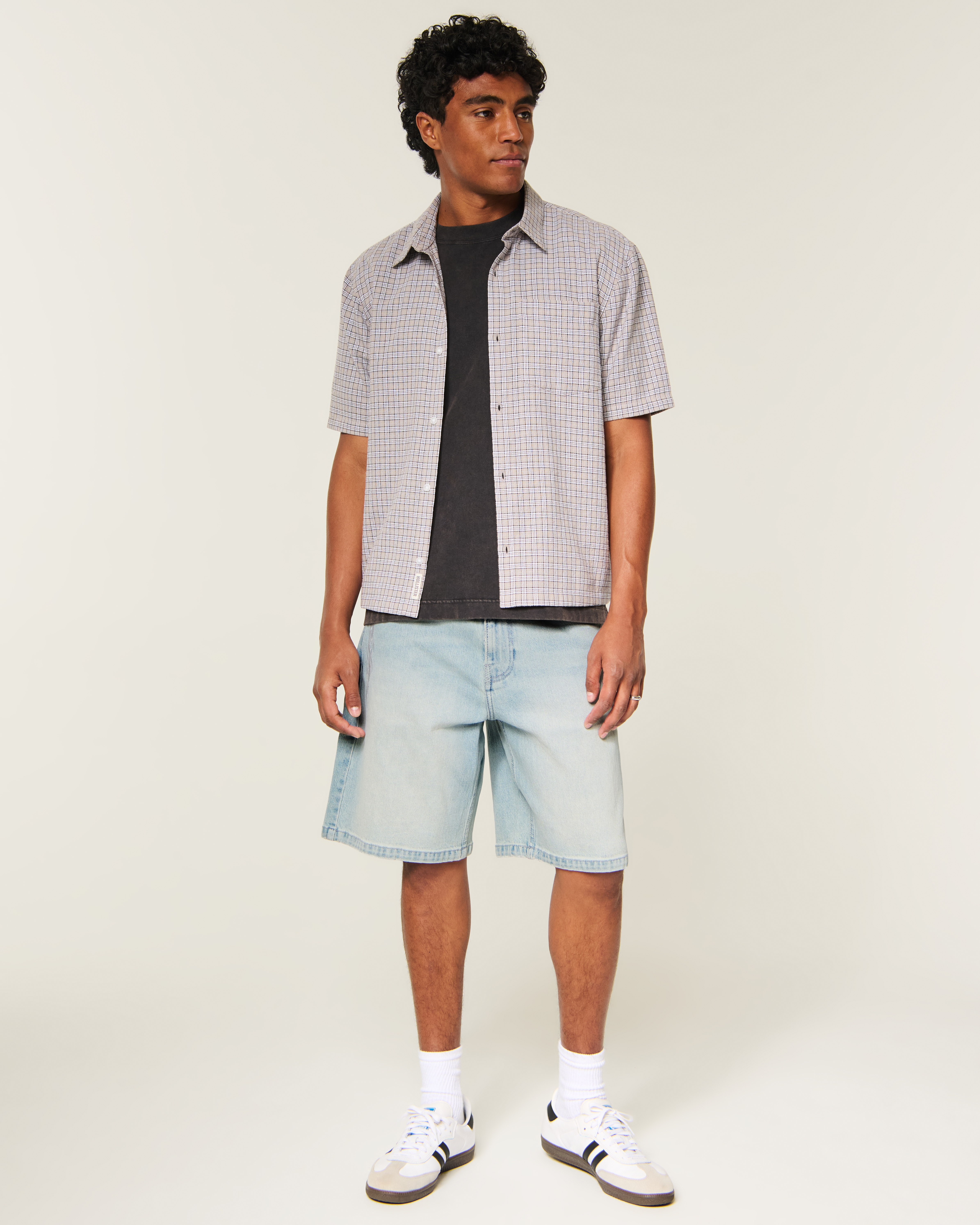 Cybercigilism Graphic Baggy Jean Shorts