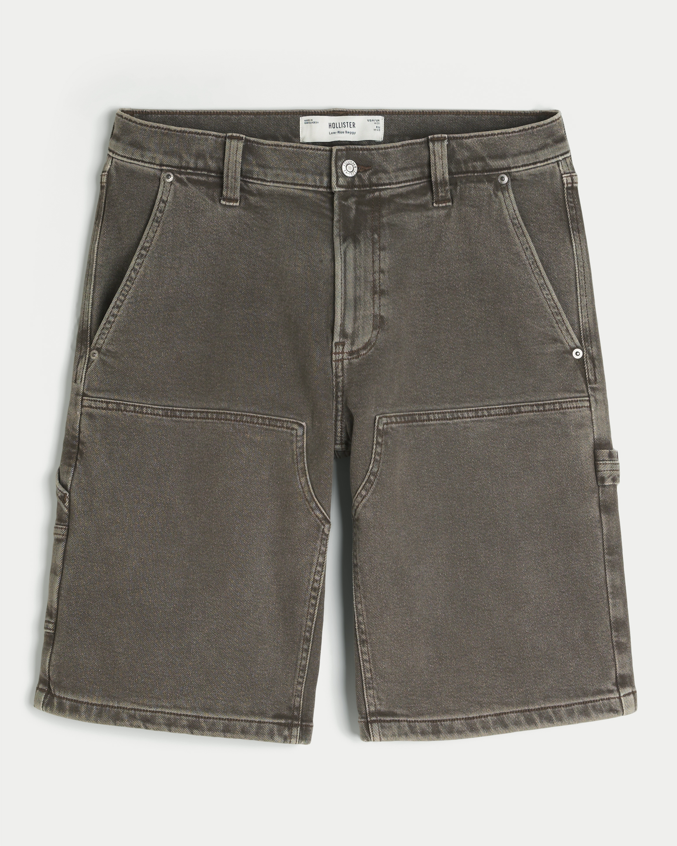 Low-Rise Baggy Jean Shorts