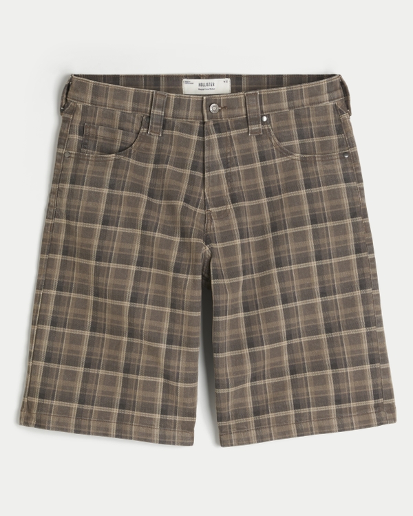 ほ*ろ様 Cityboy checked pajama baggy shorts Men's Plaid Baggy Low-Rise Jean Shorts | Men's Clearance