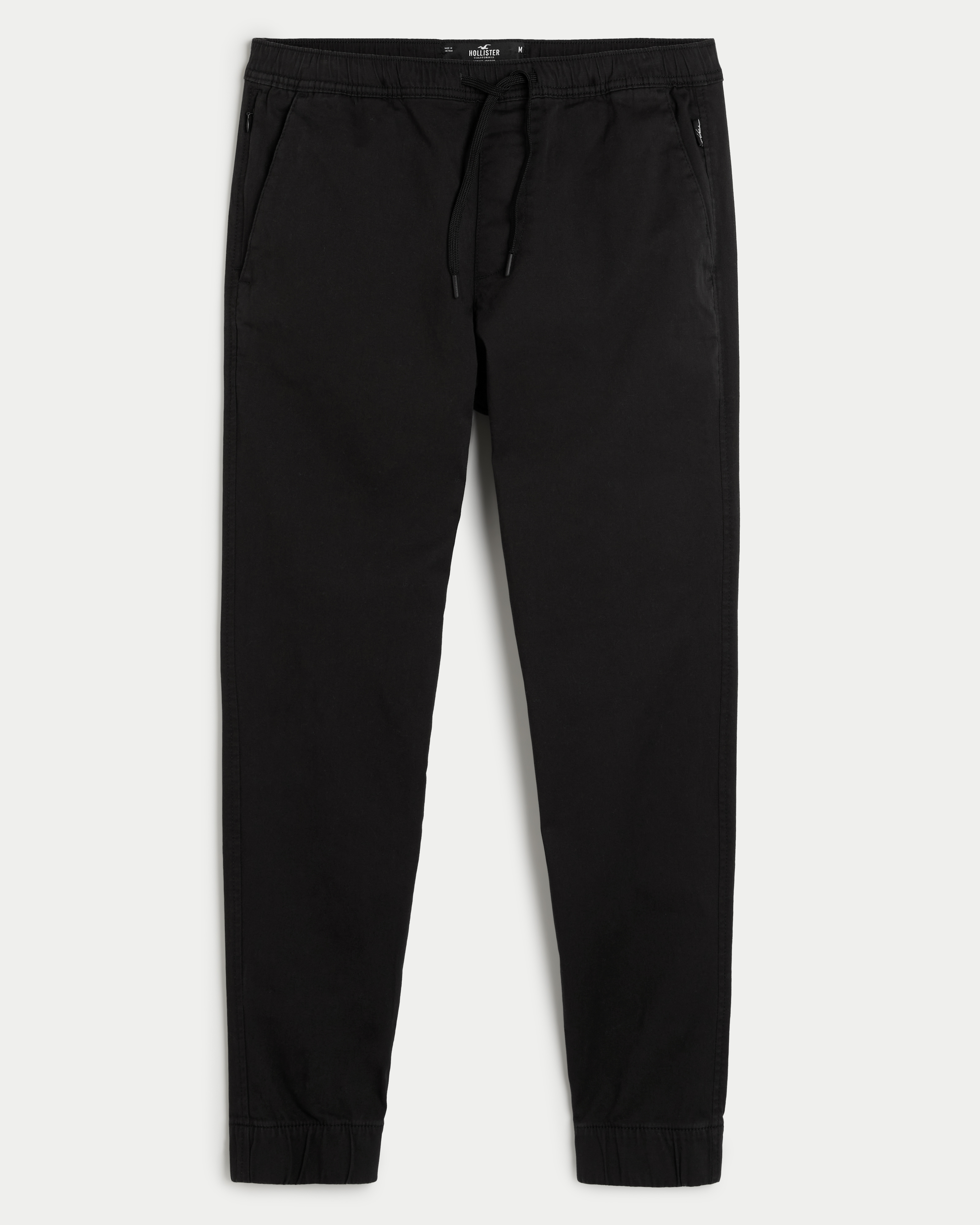 black skinny jogger pants