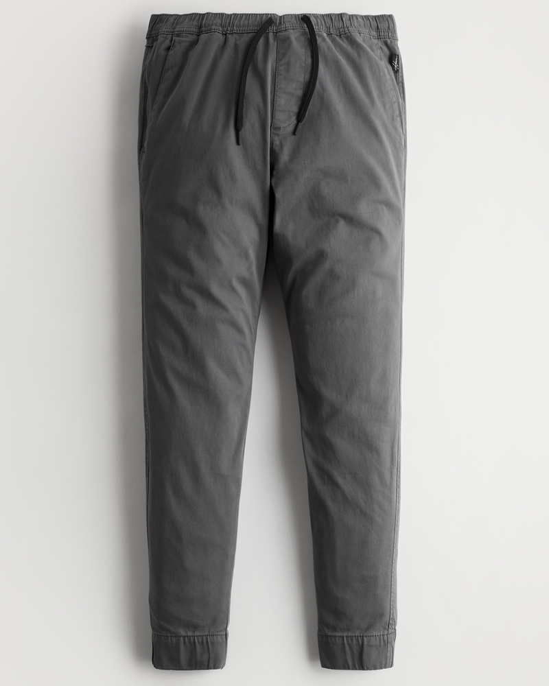 2-Pack Mens Slim-Fit Cotton Twill Jogger Pants (S-2XL) 