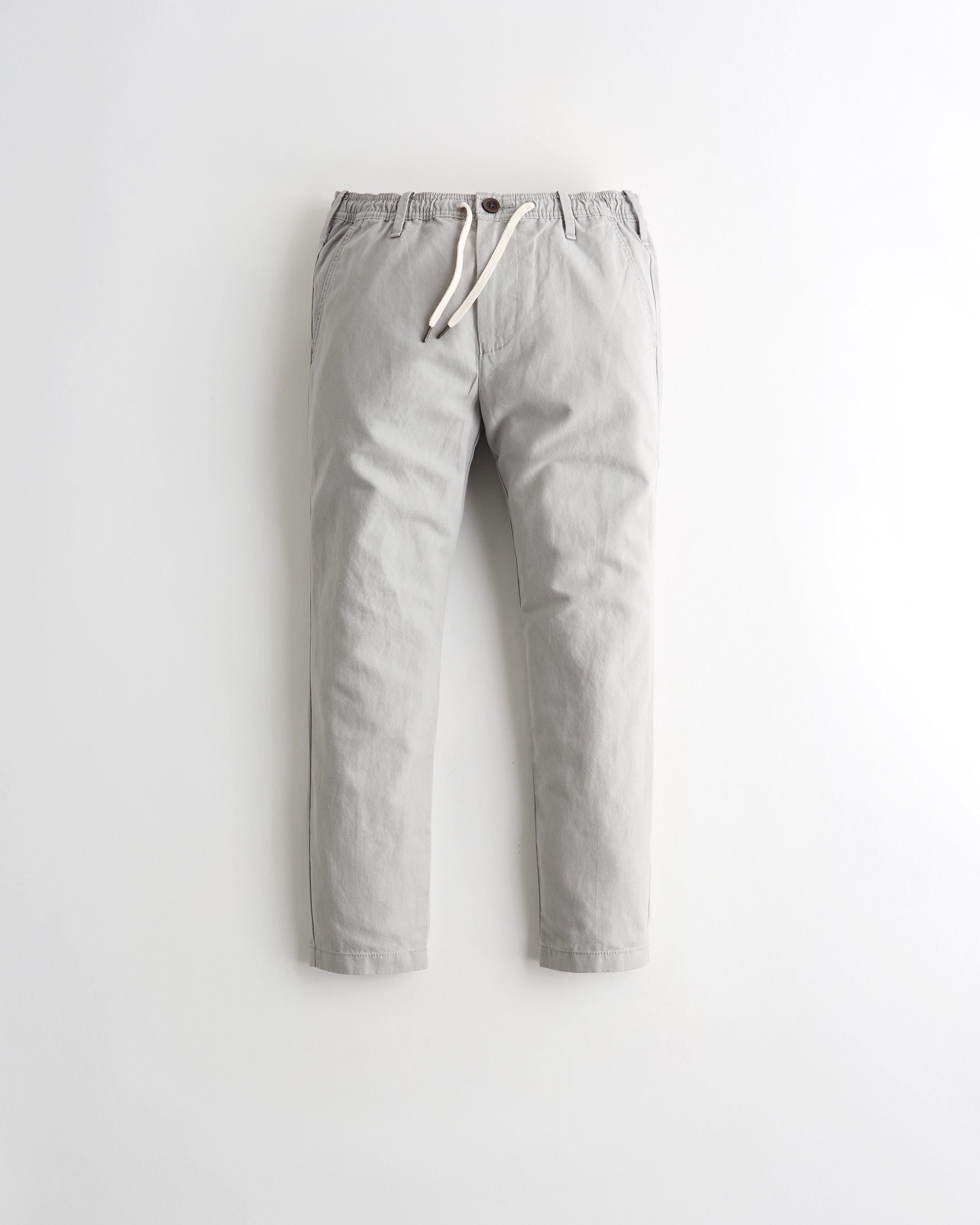 Linen-Blend Pull-On Crop Skinny Pants 