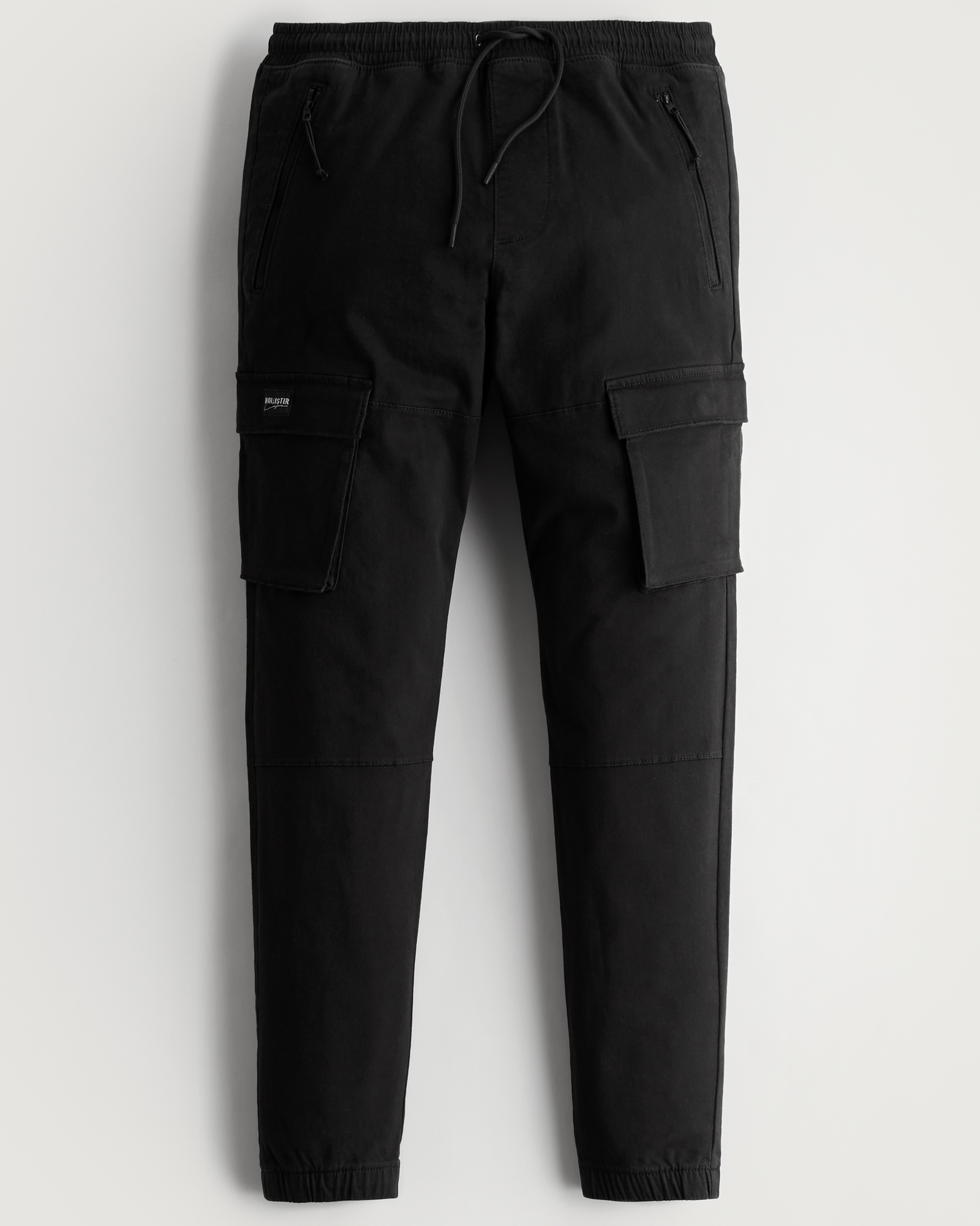 Topman straight leg cargo jogger in washed black