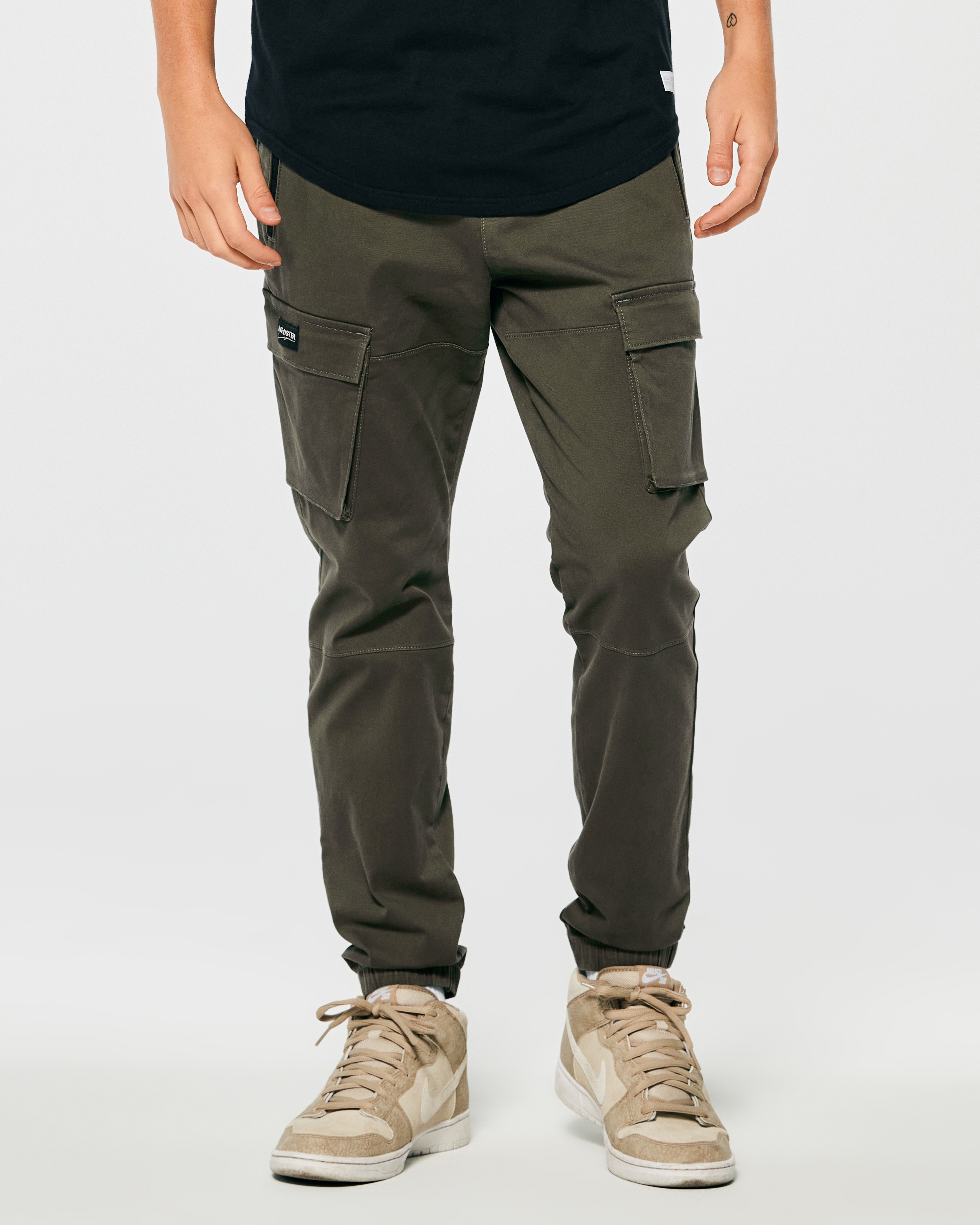 Men s Twill Cargo Joggers Men s Clearance HollisterCo