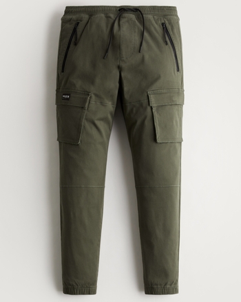 Men's Twill Cargo Joggers, Men's Clearance