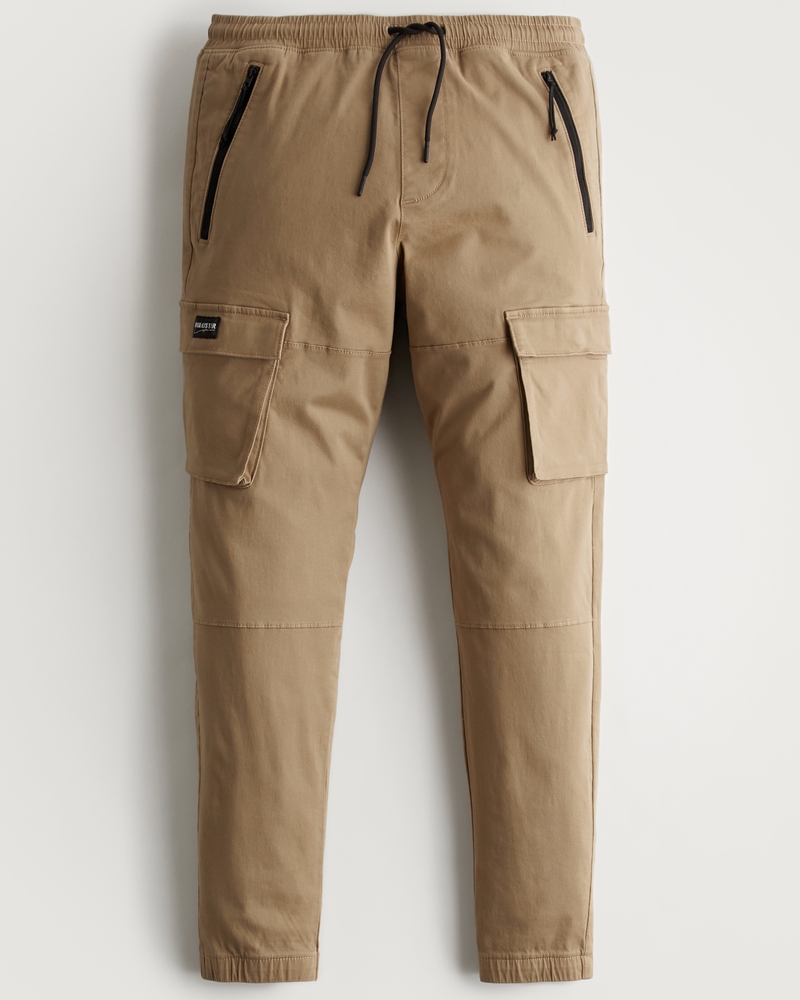 Men's Twill Cargo Joggers, Men's Bottoms