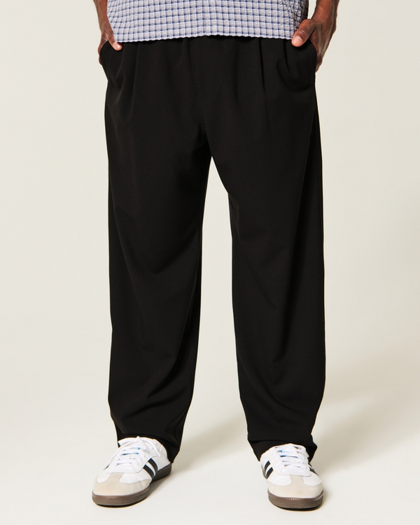 Baggy Menswear Pull-On Pants, Black view 2