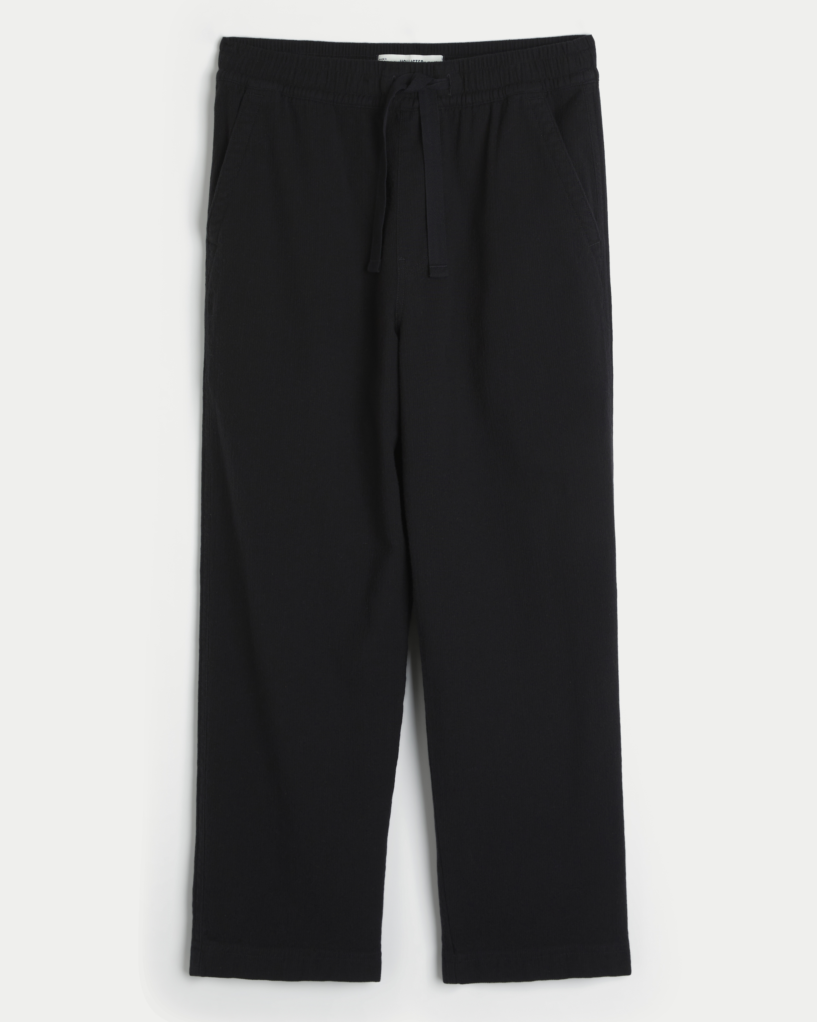 Textural Baggy Pull-On Pants