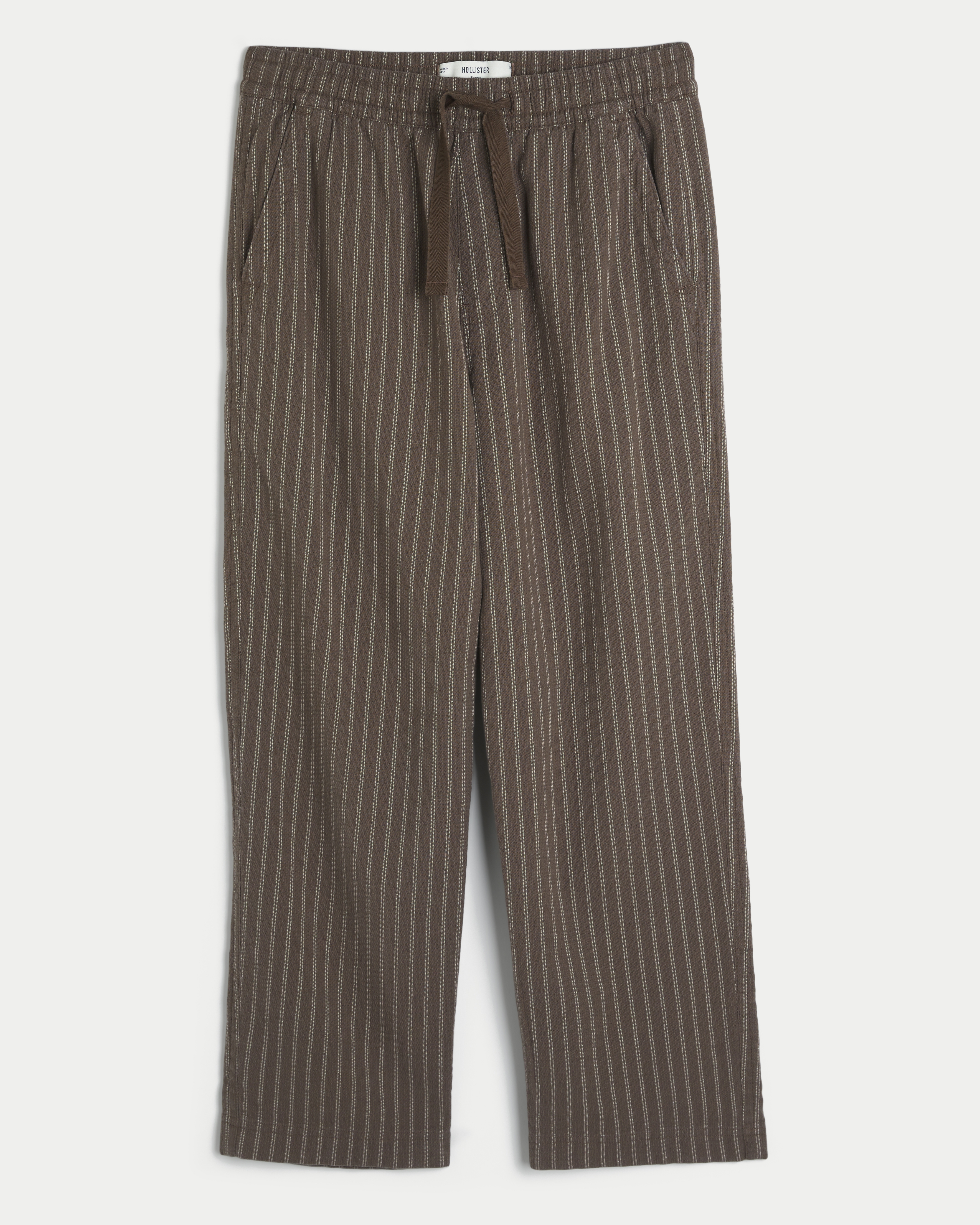 Textural Baggy Pull-On Pants