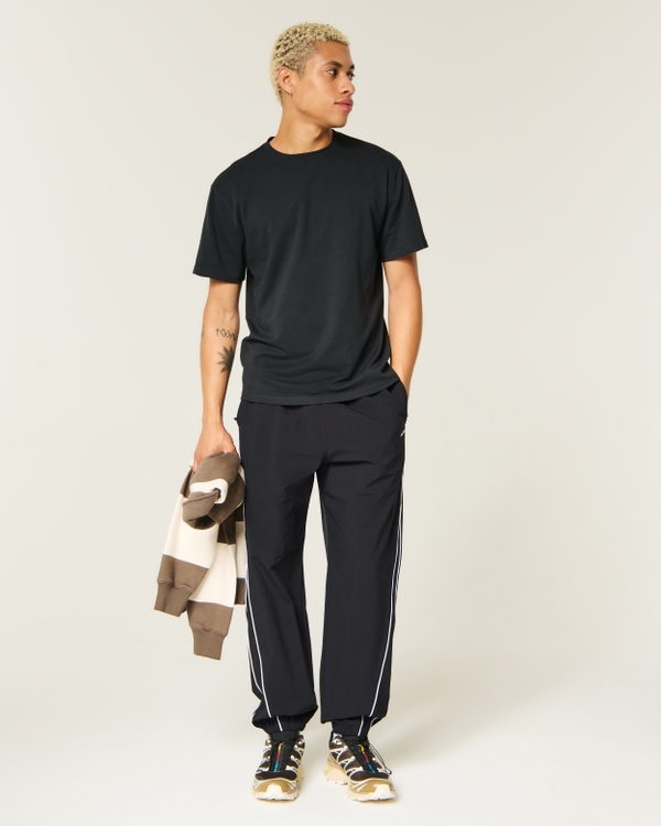 Baggy Cinch Track Pants, Black view 1