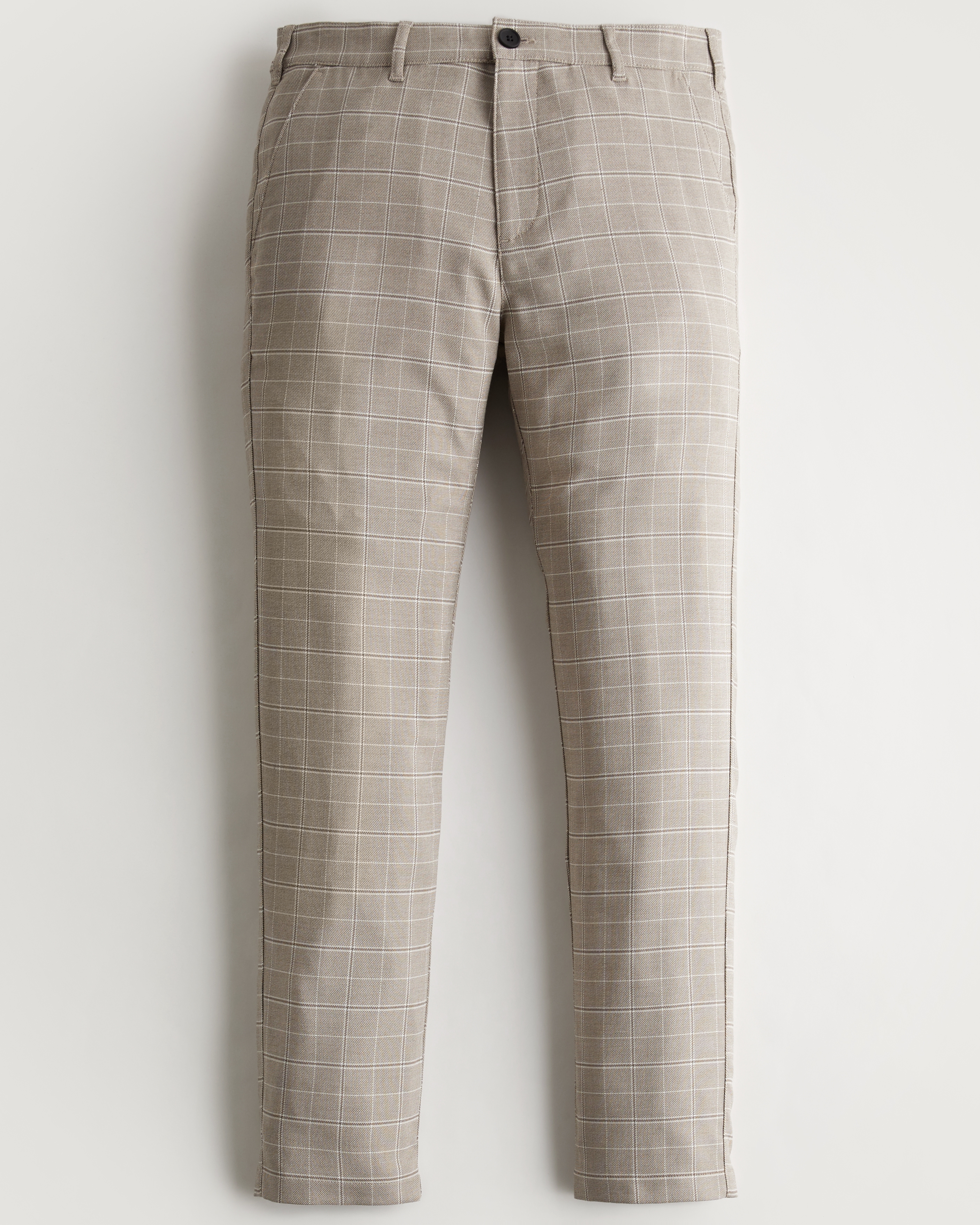 Skinny Windowpane Check Chino Pants