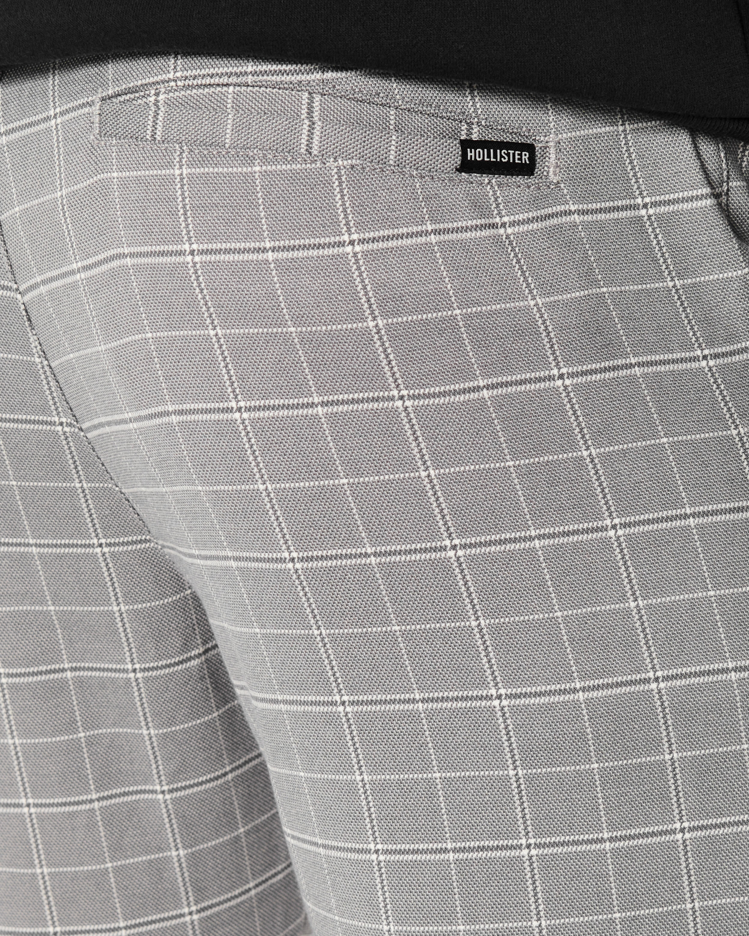 Skinny Windowpane Check Chino Pants