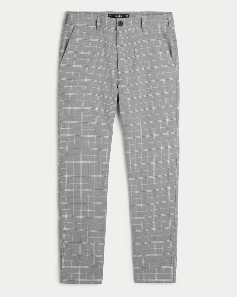 Mens checkered 2024 skinny chinos