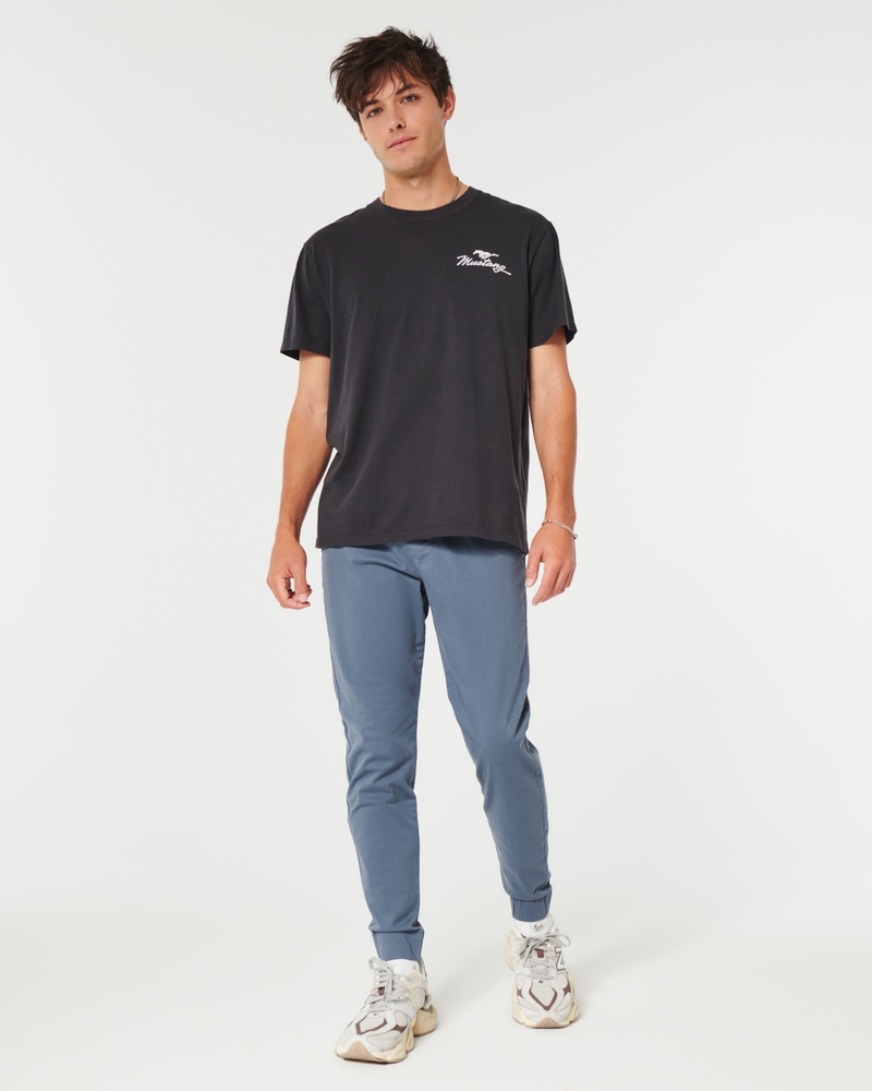Hollister jogger jeans. Men's size Large. Skinny - Depop