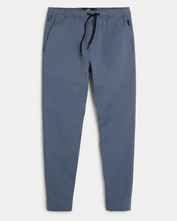 Navy blue twill joggers 2025