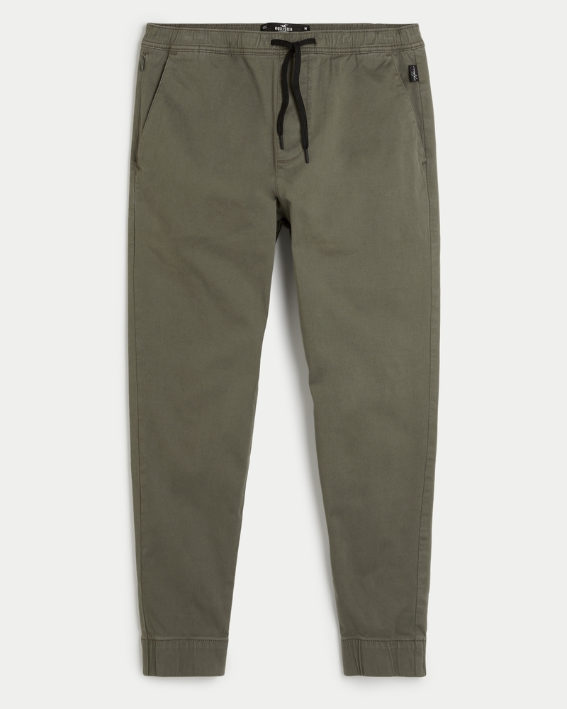 Mens Twill Joggers Mens Bottoms