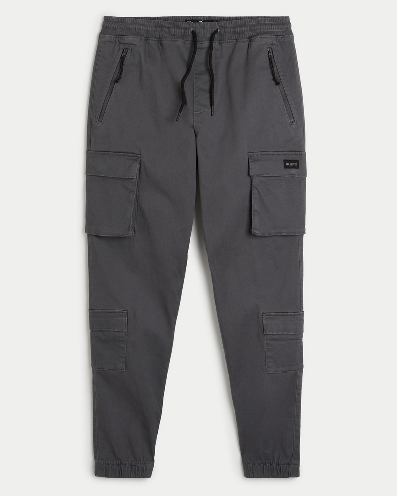 Men's Twill 4-Pocket Cargo Joggers, Men's Bottoms