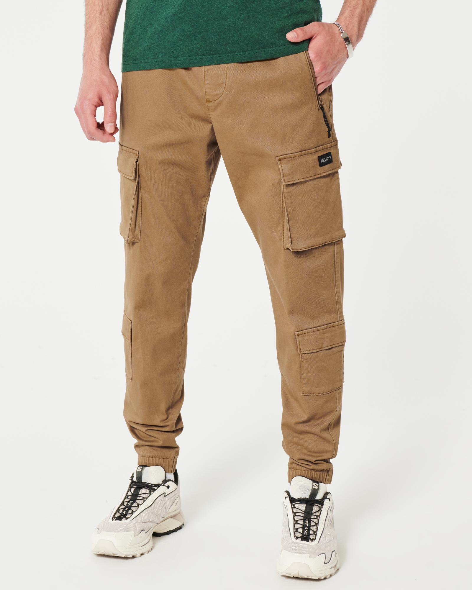 Hollister Cargo Pants  Jogger pants jeans, Button fly pants, Mens outfits