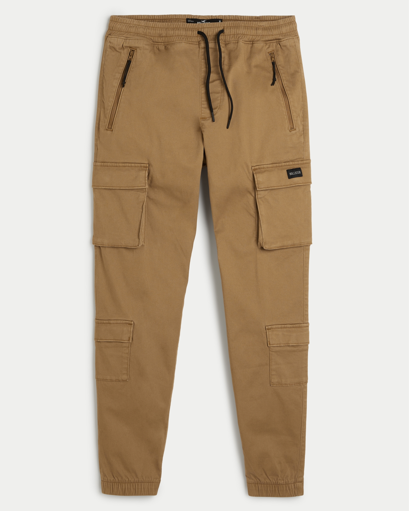 Hollister Sweatpants Size Medium Gray Blue Joggers Drawstring Zipper  Pockets