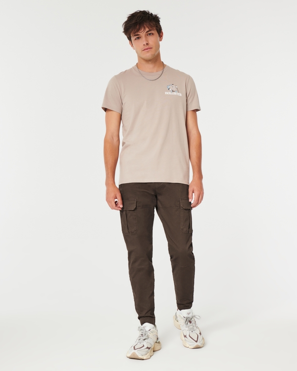 HOLLISTER Tapered Pants in Beige