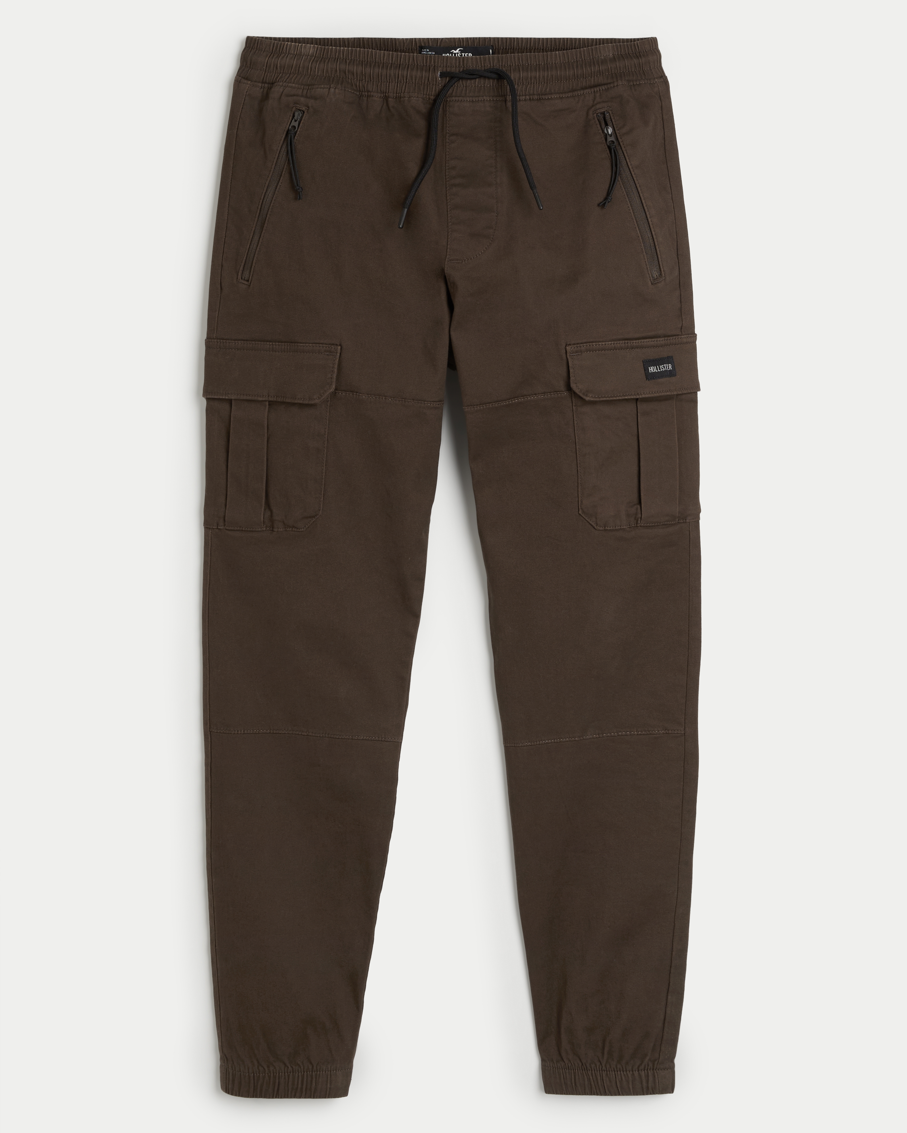 Men s Twill Cargo Joggers Men s Sale HollisterCo