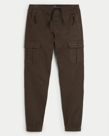 Twill cargo joggers deals