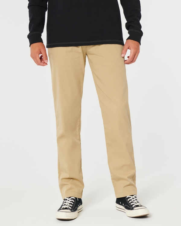Schmale Chinohose, Khaki view 2