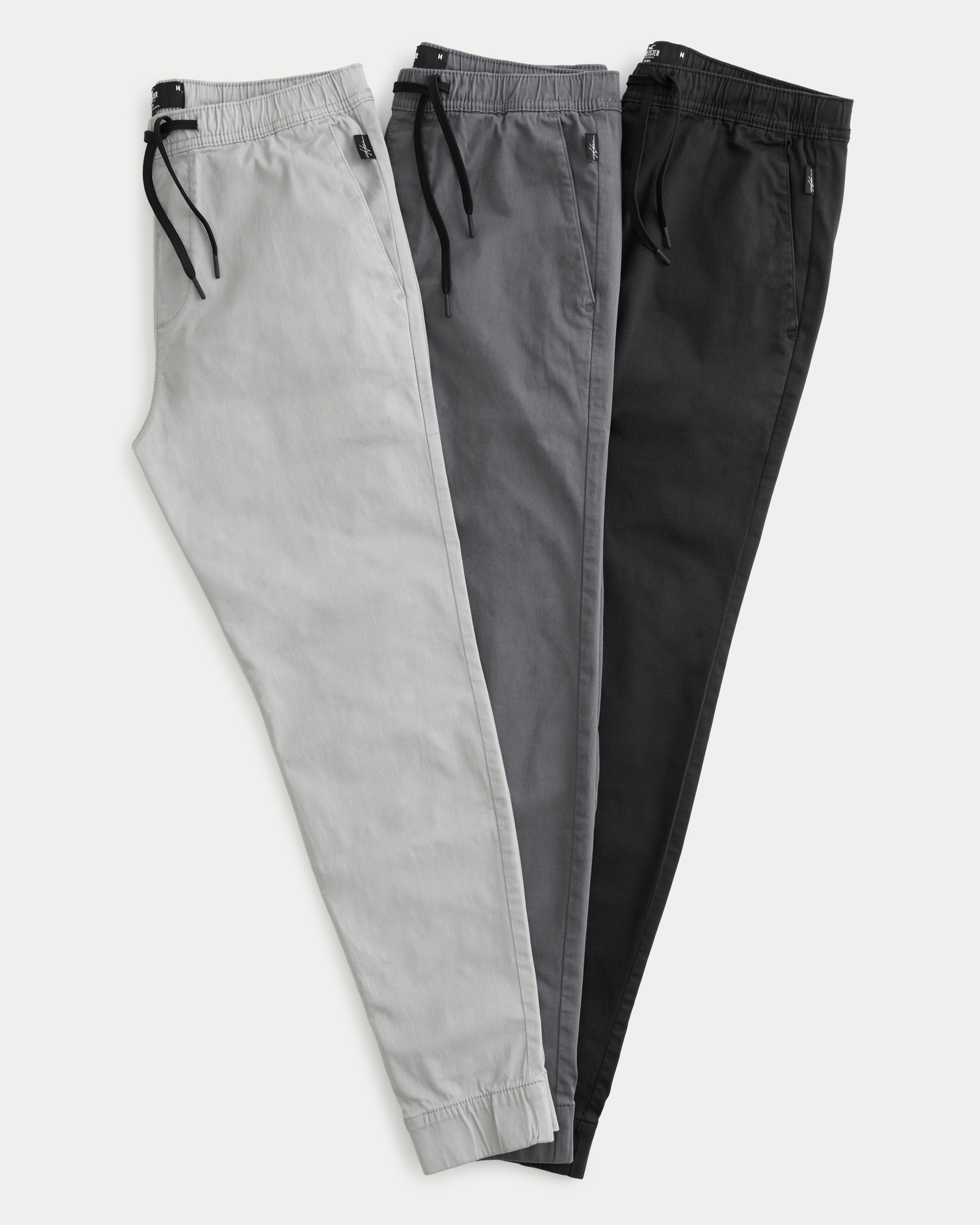 3 Pack Men's Fleece Jogger Pants with Zipper Pockets (M-2XL)