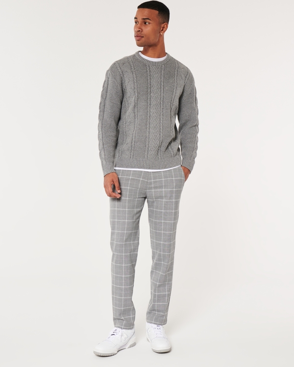 Hollister Co. FLEECE LOGO JOGGERS - Tracksuit bottoms - FLAT GREY/grey 