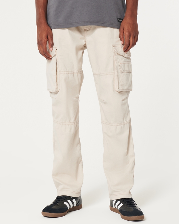 Slim Straight Cargo Pants, Stone view 2