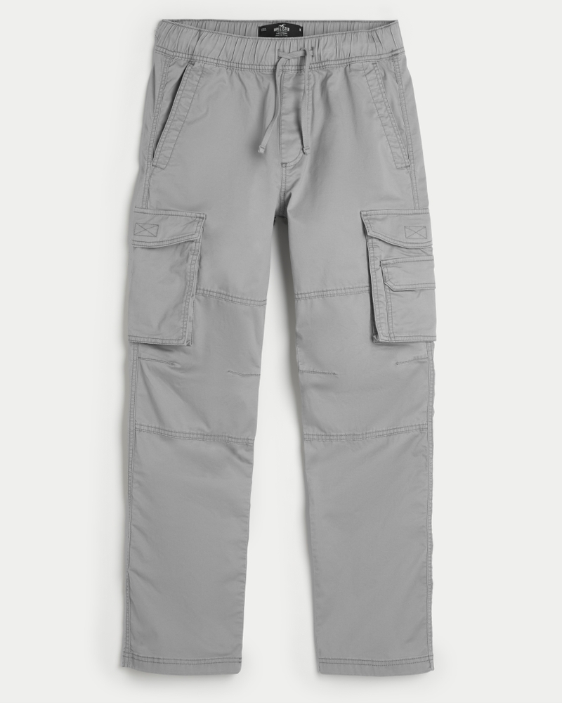 Men s Slim Straight Cargo Pants in Grey Size XXL from Hollister