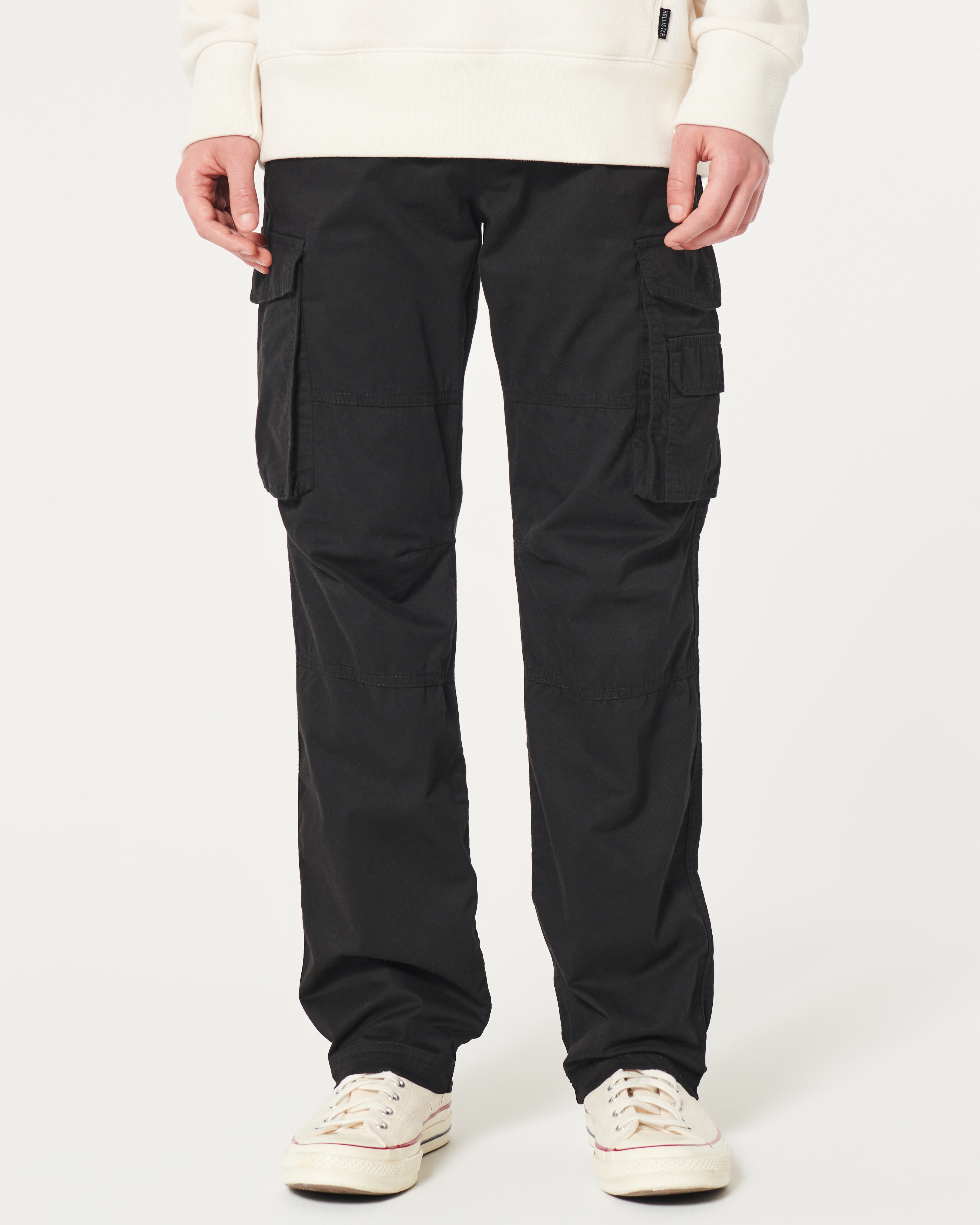 Men s Slim Straight Cargo Pants in Black Size XXL from Hollister