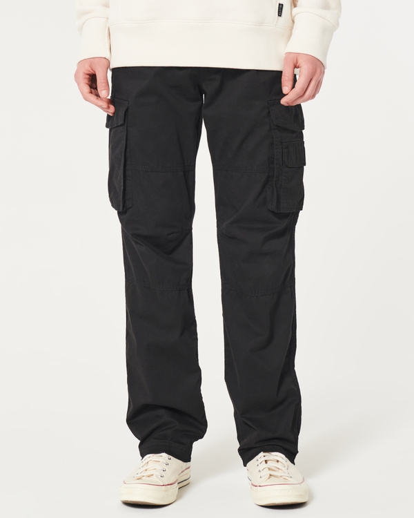 Slim Straight Cargo Pants, Black view 2