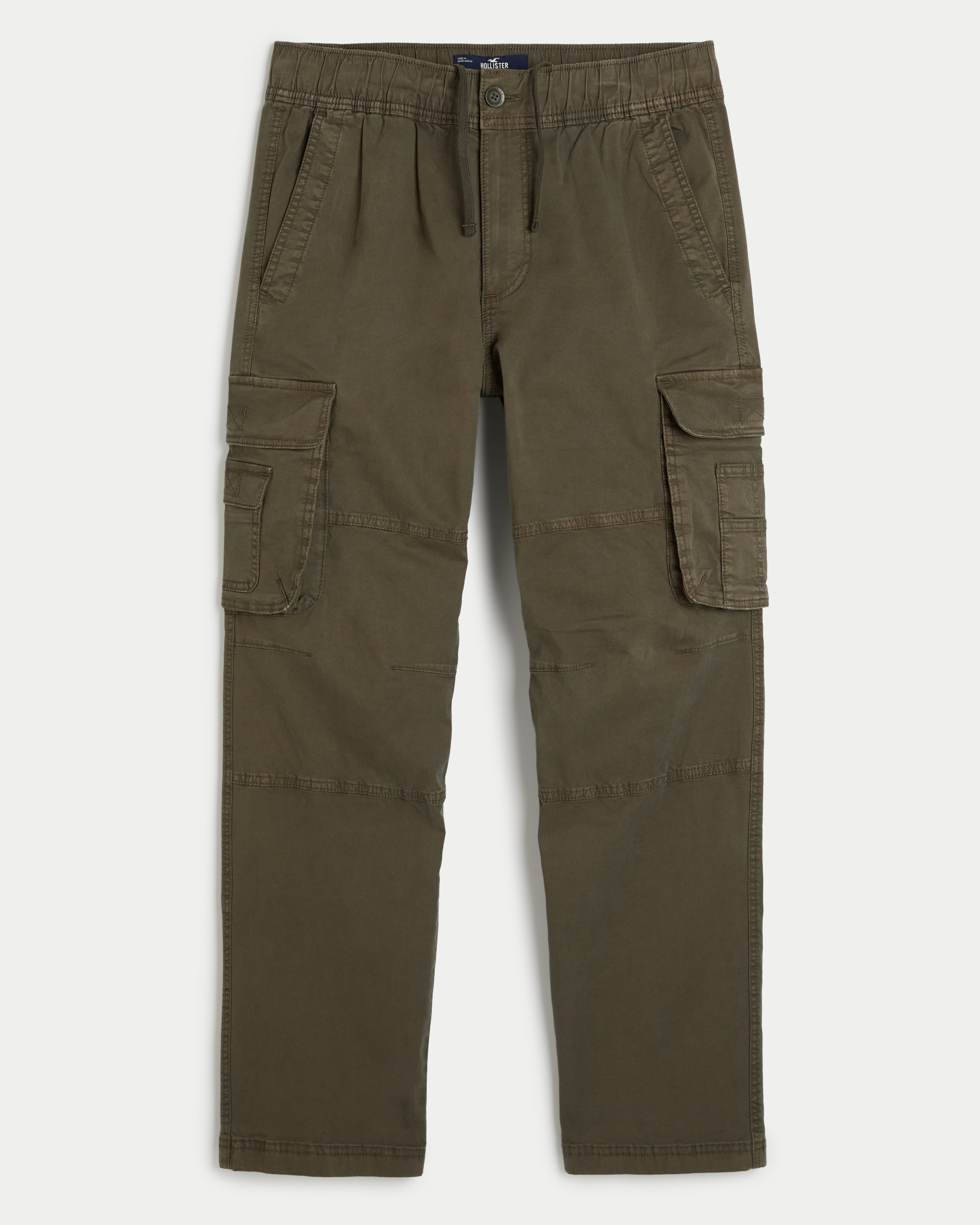 Men's Slim Straight Pull-On Cargo Pants | Men's Clearance | HollisterCo.com