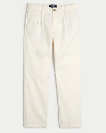 Men's Pleated Linen Blend Pants Men's Bottoms
