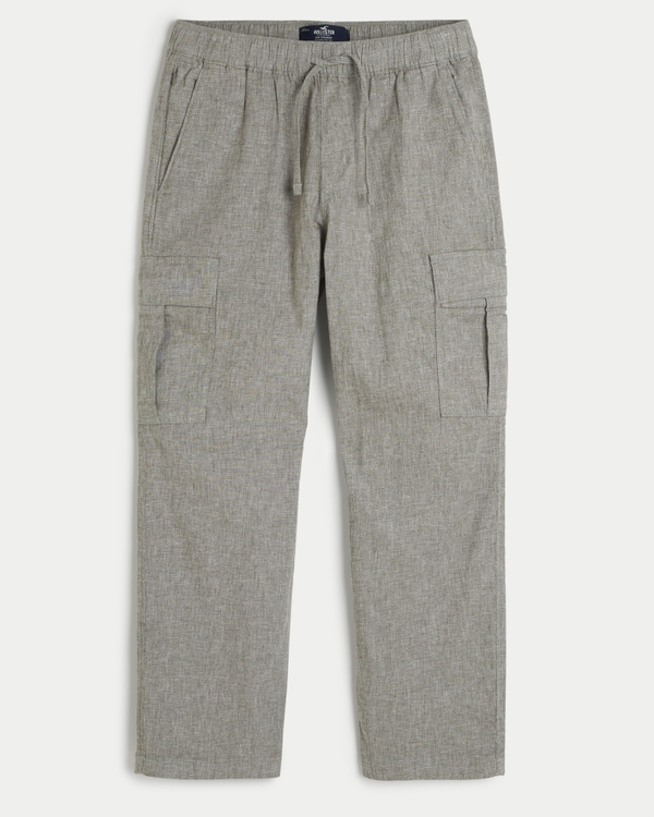 Hollister Co. HEAVYWEIGHT STRAIGHT SWEATPANTS - Tracksuit bottoms - FLAT  GREY/grey 