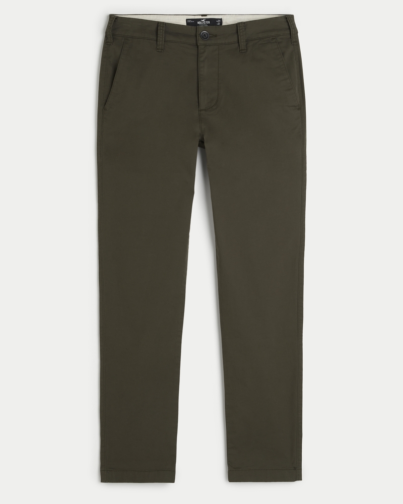 NARROW CHINO PANTS KHAKI ナロウ チノパン カーキ Men's Skinny Chino Pants | Men's Clearance | HollisterCo.com