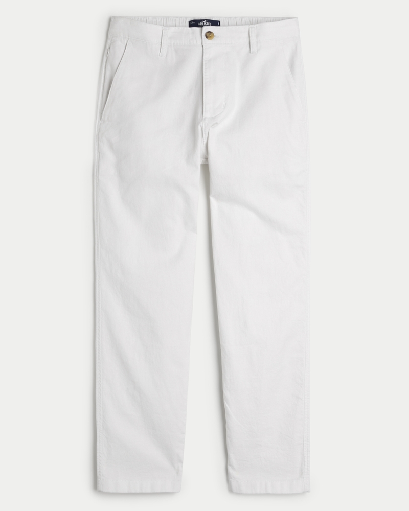 Men s Linen Blend Slim Straight Pants Men s Clearance HollisterCo