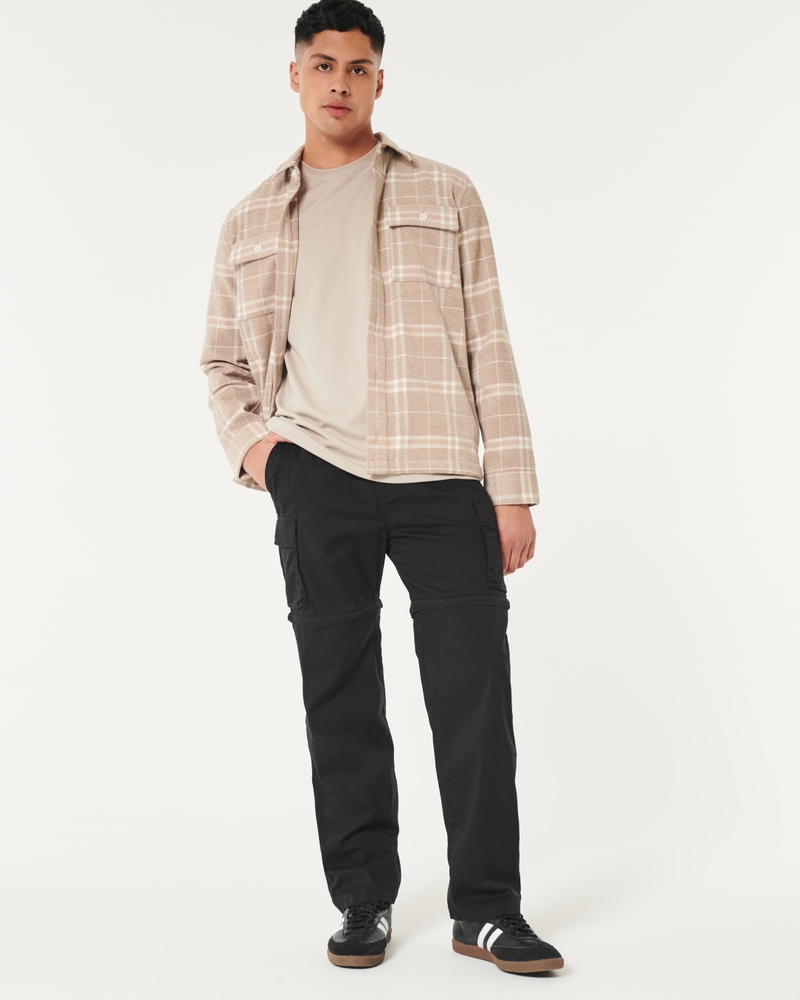 Straight Zip-Off Cargo Pants-black