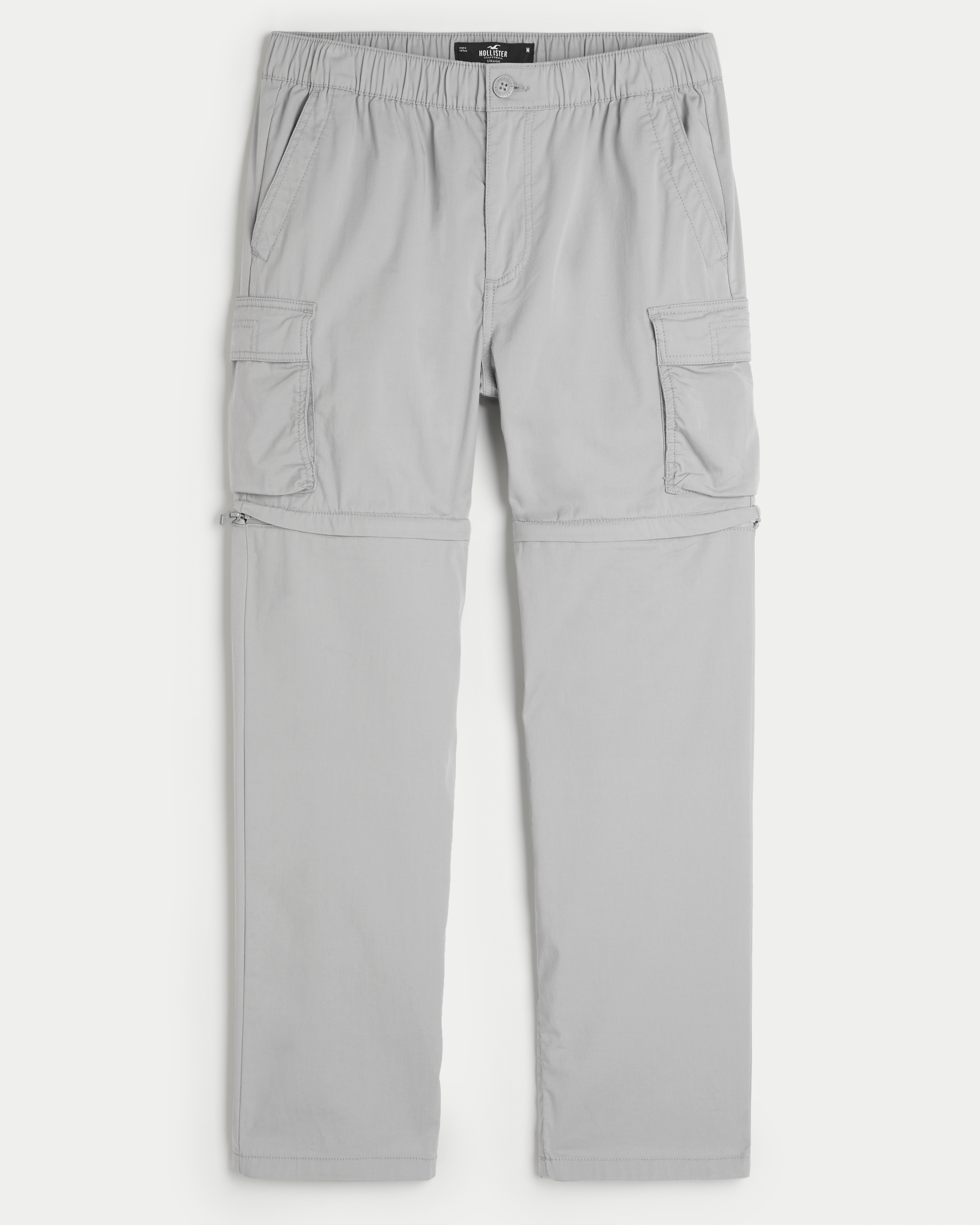 Men s Straight Zip Off Cargo Pants in Light Grey Size XS from Hollister