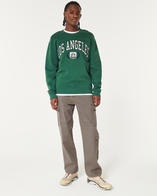 Hollister Co. HEAVYWEIGHT STRAIGHT SWEATPANTS - Tracksuit bottoms