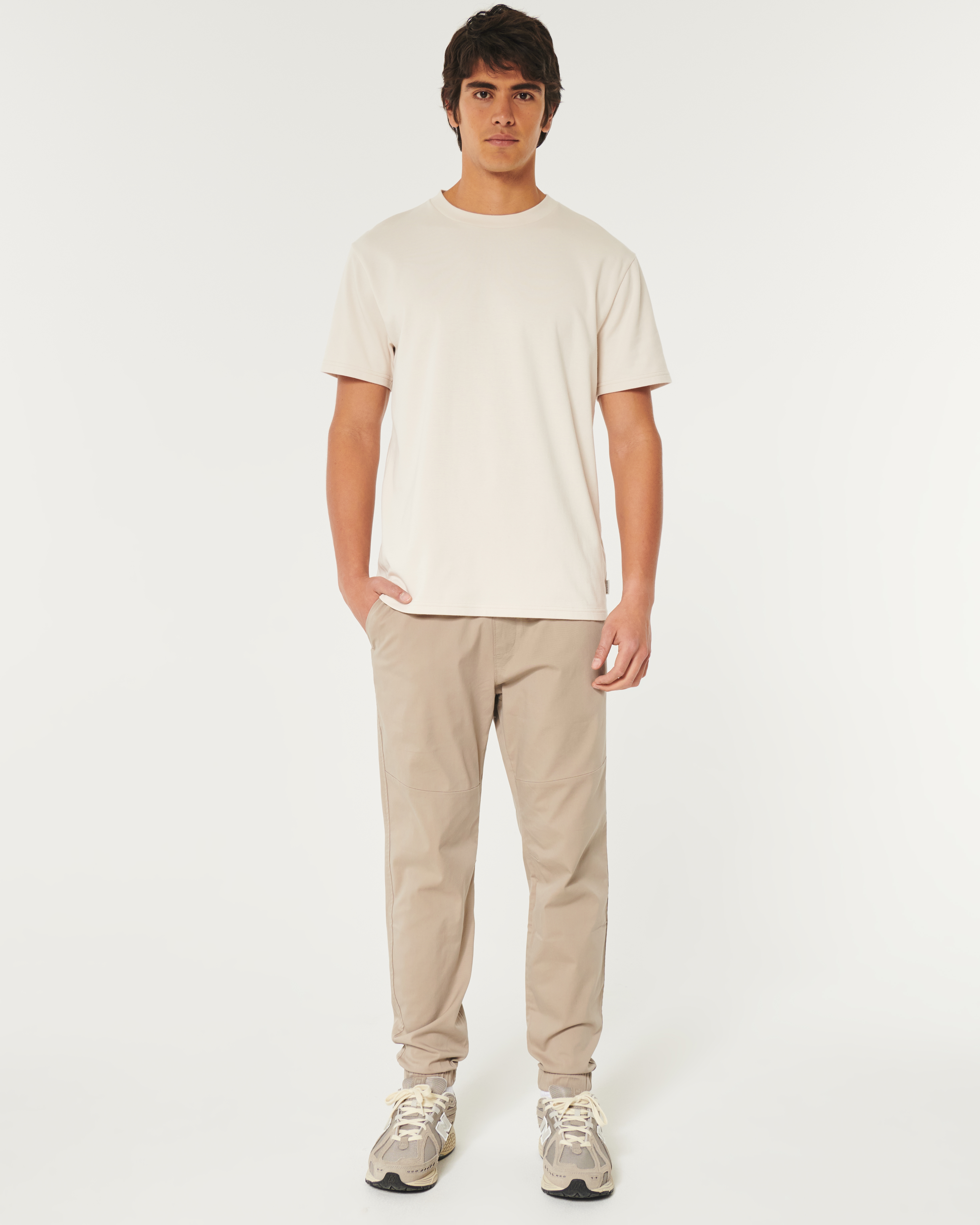 Men s Cooling Joggers in Khaki Size M from Hollister