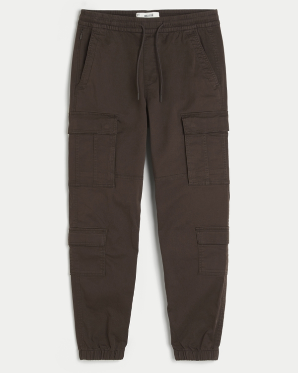 Relaxed Cargo Joggers, Dark Brown