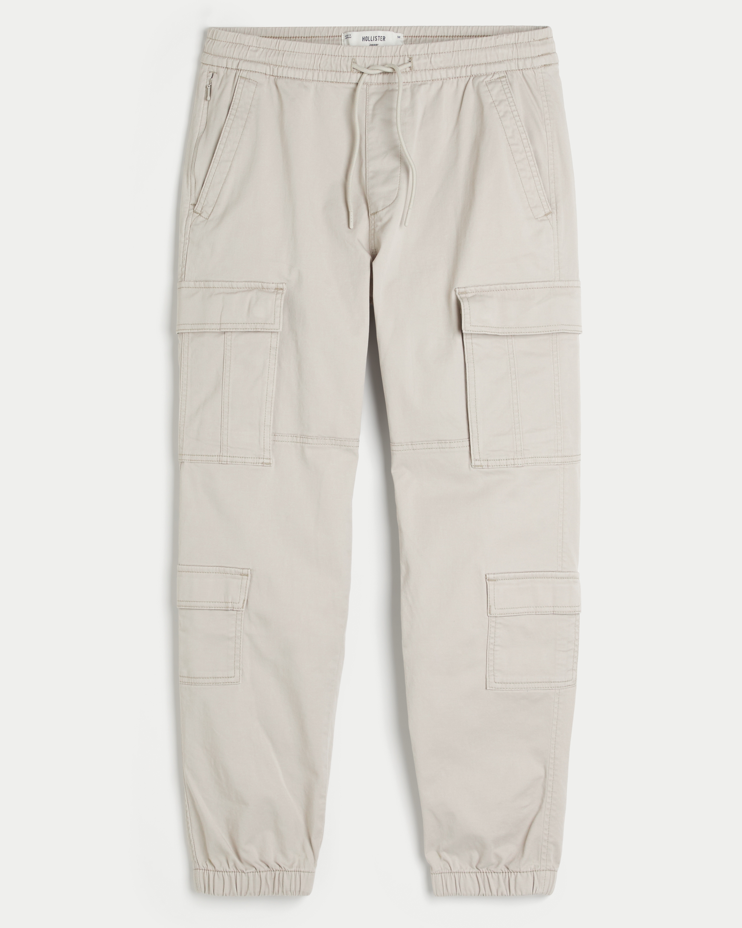 Relaxed Twill Cargo Joggers