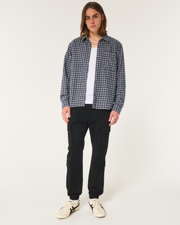 Lässige Cargo-Jogger aus Twill, Black Dd view 2