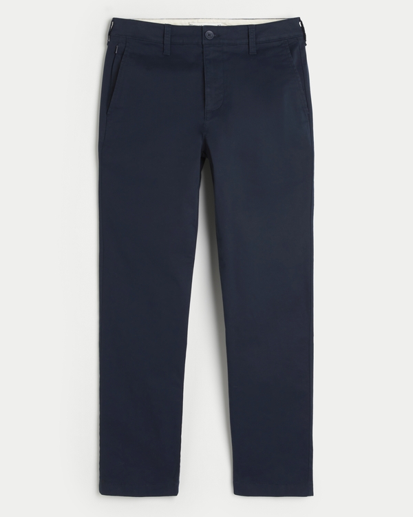 Slim Straight Chino Pants, Navy