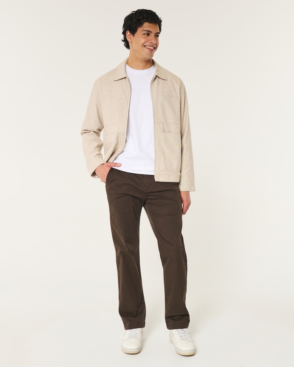 Straight Chino Pants, Dark Brown