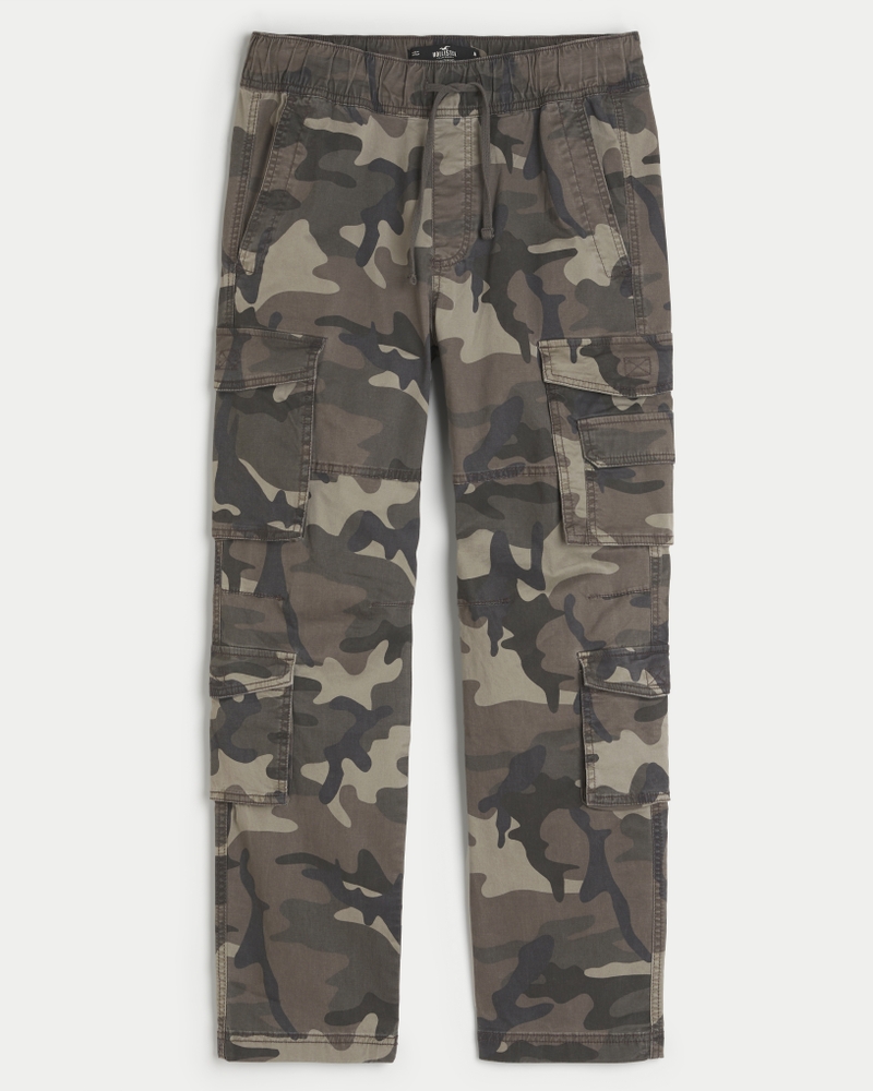 Men s Slim Straight Pull On 4 Pocket Cargo Pants in Camo Size S from Hollister