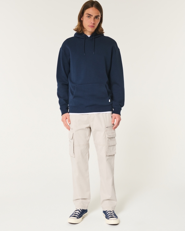 Loose Heavyweight Cargo Pants, Cream