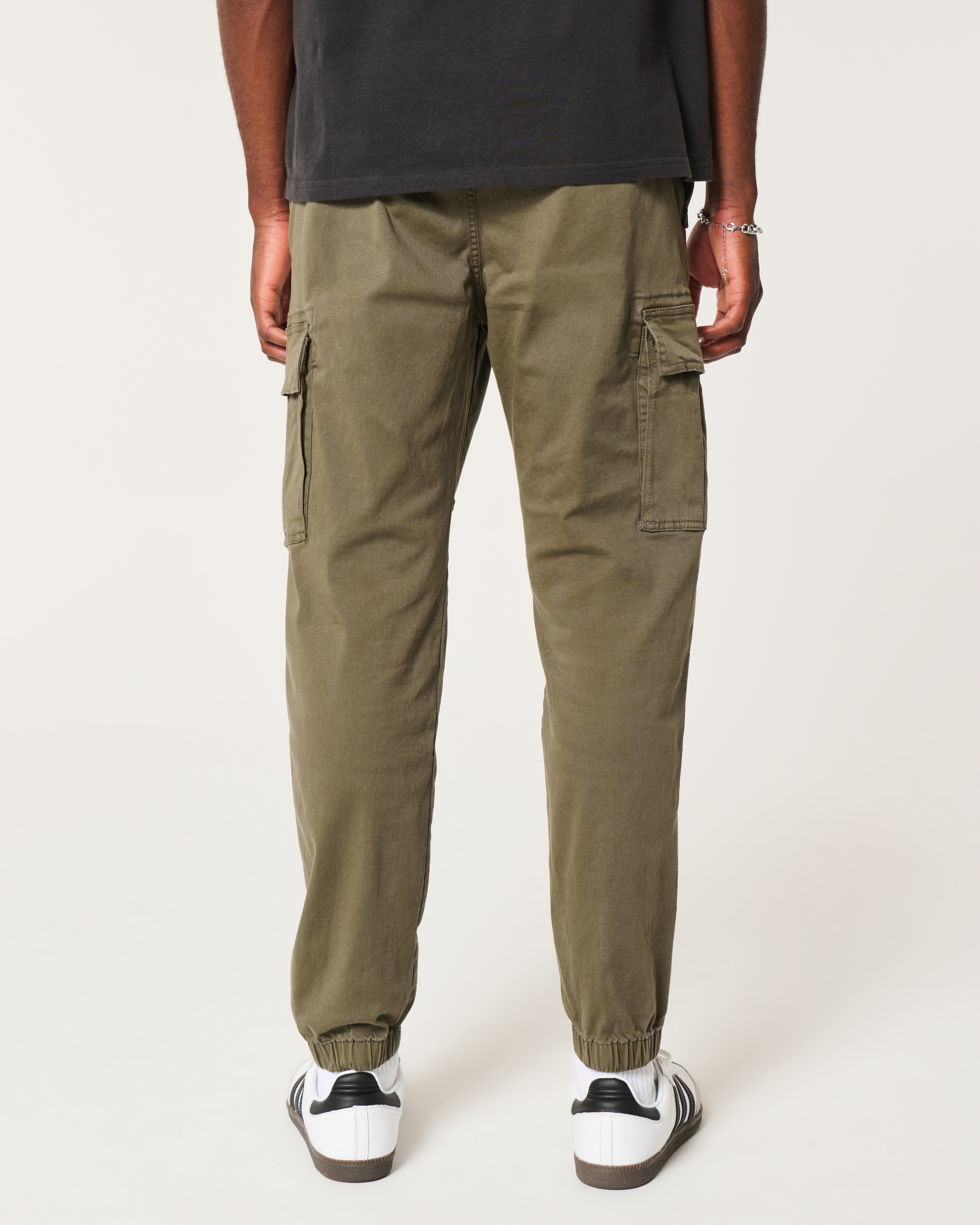 Relaxed Twill Cargo Joggers
